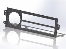 Carbon Fiber Oe Bezel Overlay Climate Control Plate For Honda Crx 1988-1991