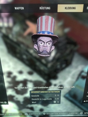 Fallout 76 PS5/PS4 - Kleidung, Masken, Kopfbedeckungen