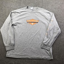 Vintage Tennessee Volunteers Shirt Mens Large Gray NCAA Football Long Sleeve