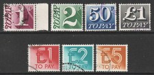 GB Great Britain 1970 - 1982 Postage Due Lot various values to £5 used
