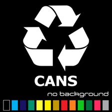 Recycle Cans Sticker Vinyl Decal - Trash Bin Symbol Can Reuse Renew Home Window