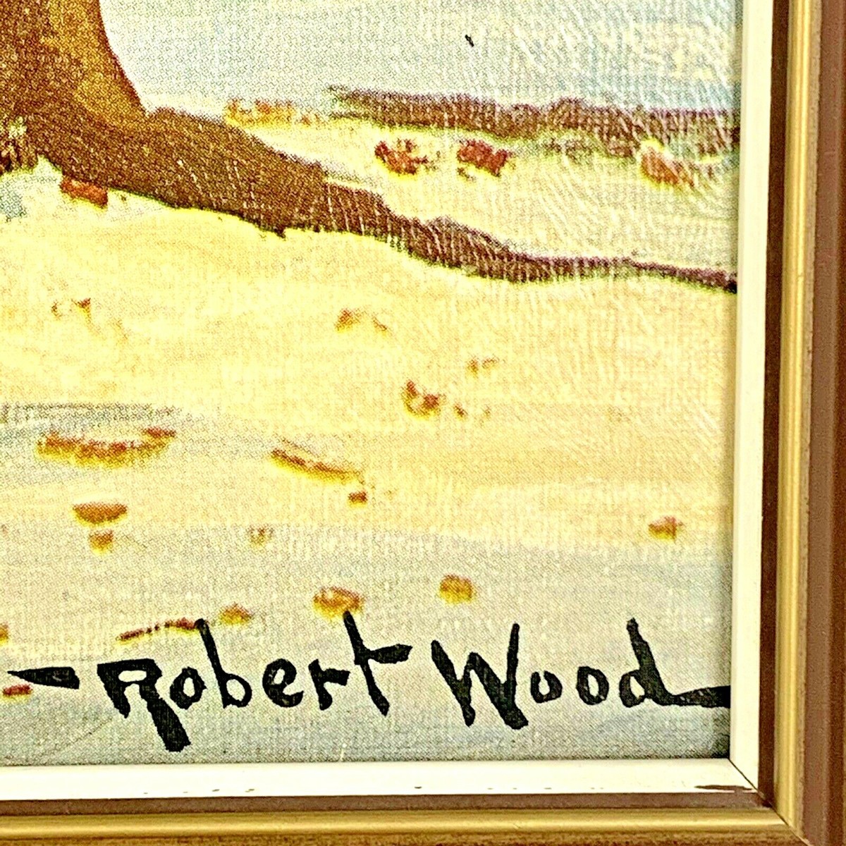 Vintage Winterset Portrait of Nature Painting By Artist Robert