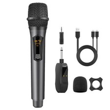 Wireless Microphones Karaoke Rechargeable 2.4GHz Microphones Work 10hs for Ka...