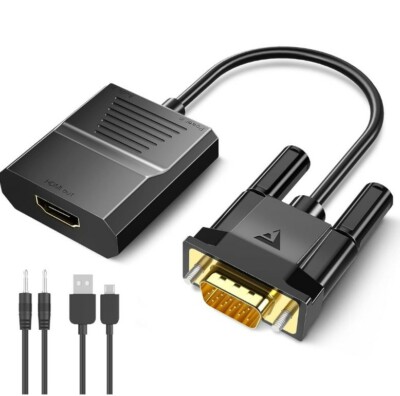Foinnex  VGA Adapter Cable. VGA to HDMI With Audio 1080P