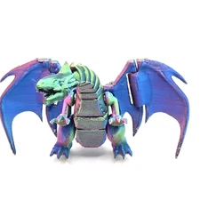 Dragon Articulated Figure 3D Printed Novelty Collectable  Multi-colored 7inch