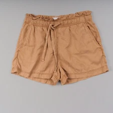 C&C California Shorts S Brown Lyocell Drawstring Patch Pockets