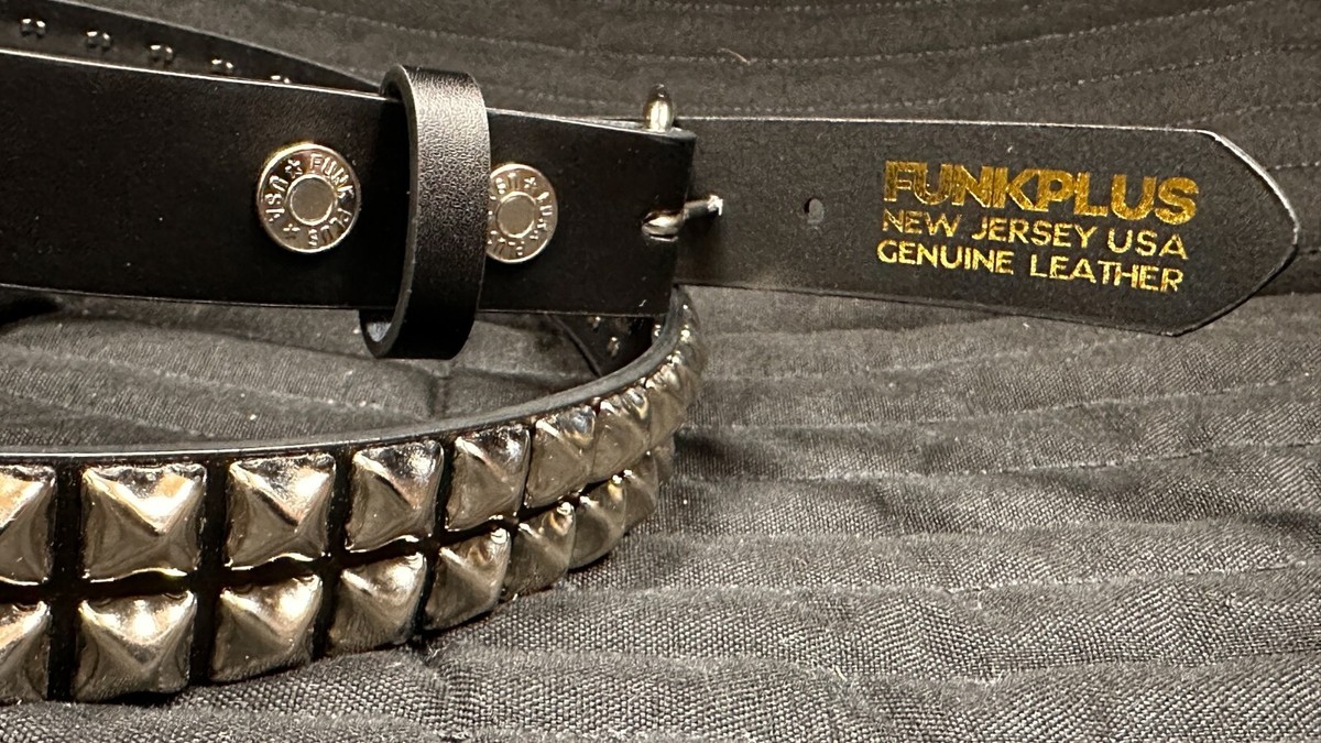 Two Row Pyramid Stud Belt Leather Handmade Studded Belt Punk Goth