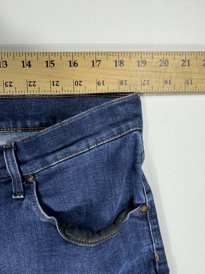 Mott bow jeans mens 40x32 38x30 straight leg stretch blue denim