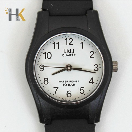 Q\u0026Q by CITIZEN DIVER 10 BAR Water Resist VQ03J001Y Quartz Watch St Steel  Back | eBay