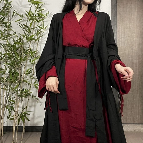 Chinese Hanfu Unisex Men Women Traditional Cosplay Ancient Costume Long Dress - Picture 9 of 15