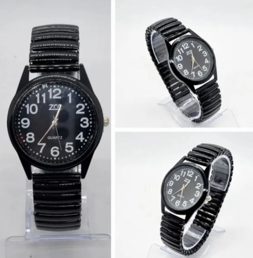 OIDEA Orologio Uomo Con Cinturino Elastico In Acciaio Inox - Quadrante Grande Analogico Digitale Argento 35mm - Vintage E Trasparente