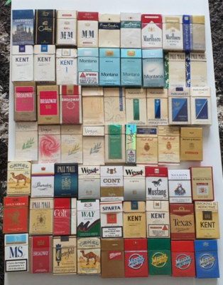 reams of cigarette Empty cigarette packs old, vintage 96 pieces #22