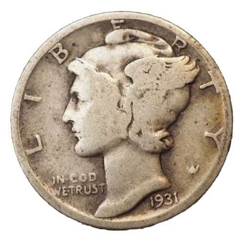 1931-P Mercury Silver Dime Good “Best Value On eBay” Free Shipping W/ Tracking