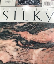 BERKSHIRE Silky Full Control Top NAVY PANTYHOSE Sandalfoot SIZE 4 Fits 145-175lb