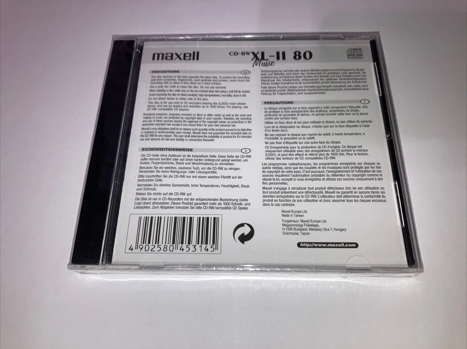 Maxell CD-RW 80 XL-II BRANDED DIGITAL Audio Music Rewritable 80Min IN Jewel Case - Image 4 of 4