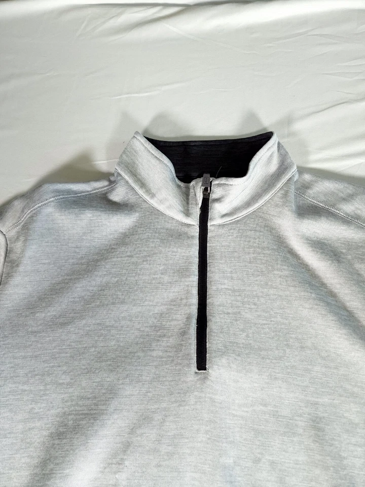 Sudadera PGA Auténtica Cremallera Completa Adulto Talla XL Gris Manga Larga Sólida Para Hombre Foto 3 de 4