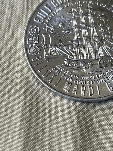 Moneda Biloxi Mardi Gras 1980 Gulf Coast Carnival Inc - Imagen 3 de 6