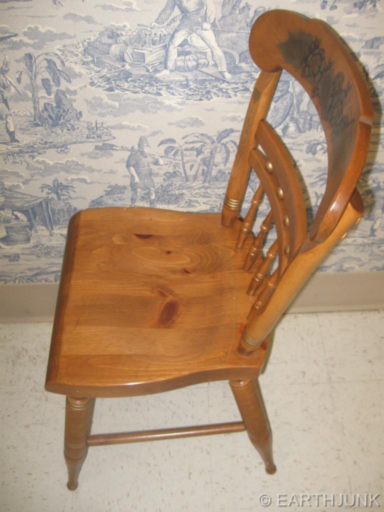 Ethan Allen Country Craftsman Pine Hand Decorated Hitchcock Chair