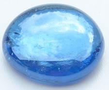 Glasnuggets - hellblau, irisierend, 28 - 30 mm, 1000 g