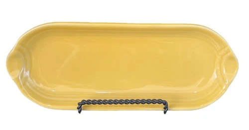 Fiesta Ware Relish Utility Tray Marigold Yellow Corn Cob Holder 9.5”