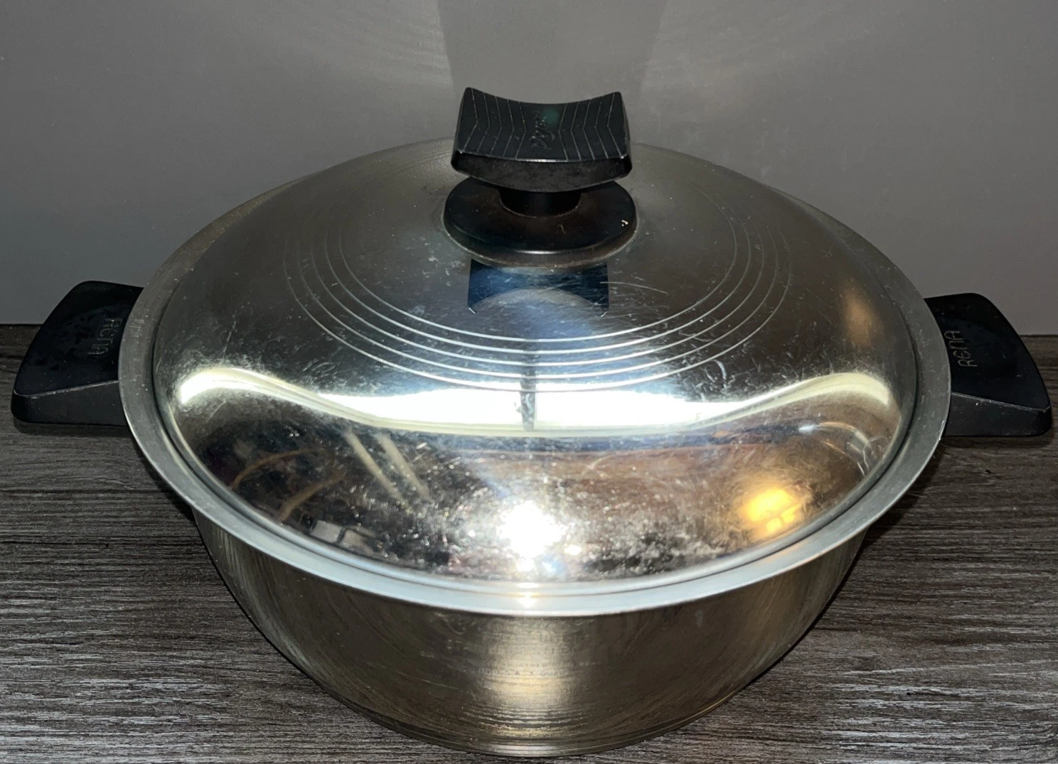 Vintage Rena-Ware USA 3 Ply 18/8 Stainless Steel 3 Quart Pot With Lid USA