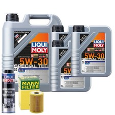 Motor&ouml;l 5W30 LIQUI MOLY Leichtlauf Special Tec Ll 8L +MANN &Ouml;lfilter +Sp&uuml;lung