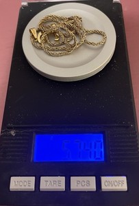 6.95 Grams - 14k Gold 23” 585 Marked/Tested - Scrap/wear/repair Necklace