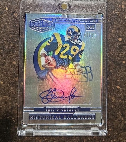 2023 Plates & Patches 🔥 Historical Hallmarks Eric Dickerson #HH-ED /49 Auto Hof