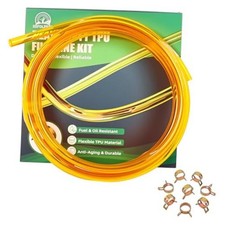 1/4"ID TPU Fuel Line Hose 10FT with 8 Clamps  Universal Fuel Hose for 1/4ID