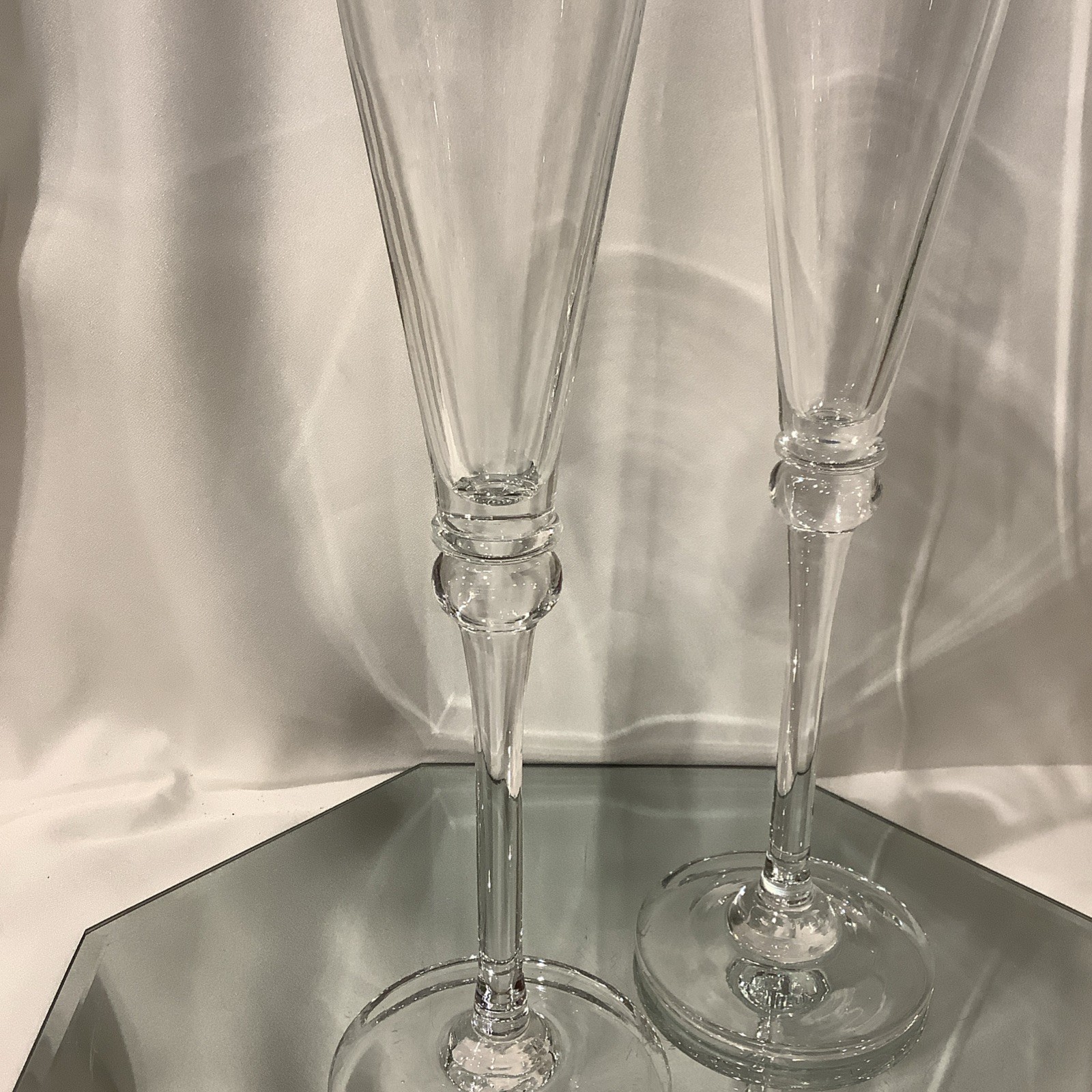 Simon Pearce Champagne Flutes - Set of 2 EUC