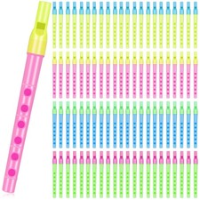 100 Pcs Musical Recorder Bulk 6 Hole Plastic Recorders Kids Flute