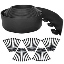 10M Garden Edging Borders,Lawn Border[Extra Tall 4IN x 33FT, Black 