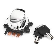 Motorcycle 3-Position Ignition Switch Lock  Keys Late Style Tank Mounted
