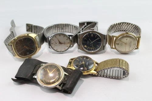 Assorted Vintage Mechanical Watches Ingersoll Rotary Timex SPARES/REPAIRS x 6