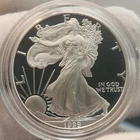 1999 P American Silver Eagle - Choice Proof Bullion $1 Coin OGP COA Q-7599p