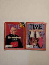 Vintage Time Magazine Pope John Paul I September 4/October 9 1978 Lot Of 2 Rare