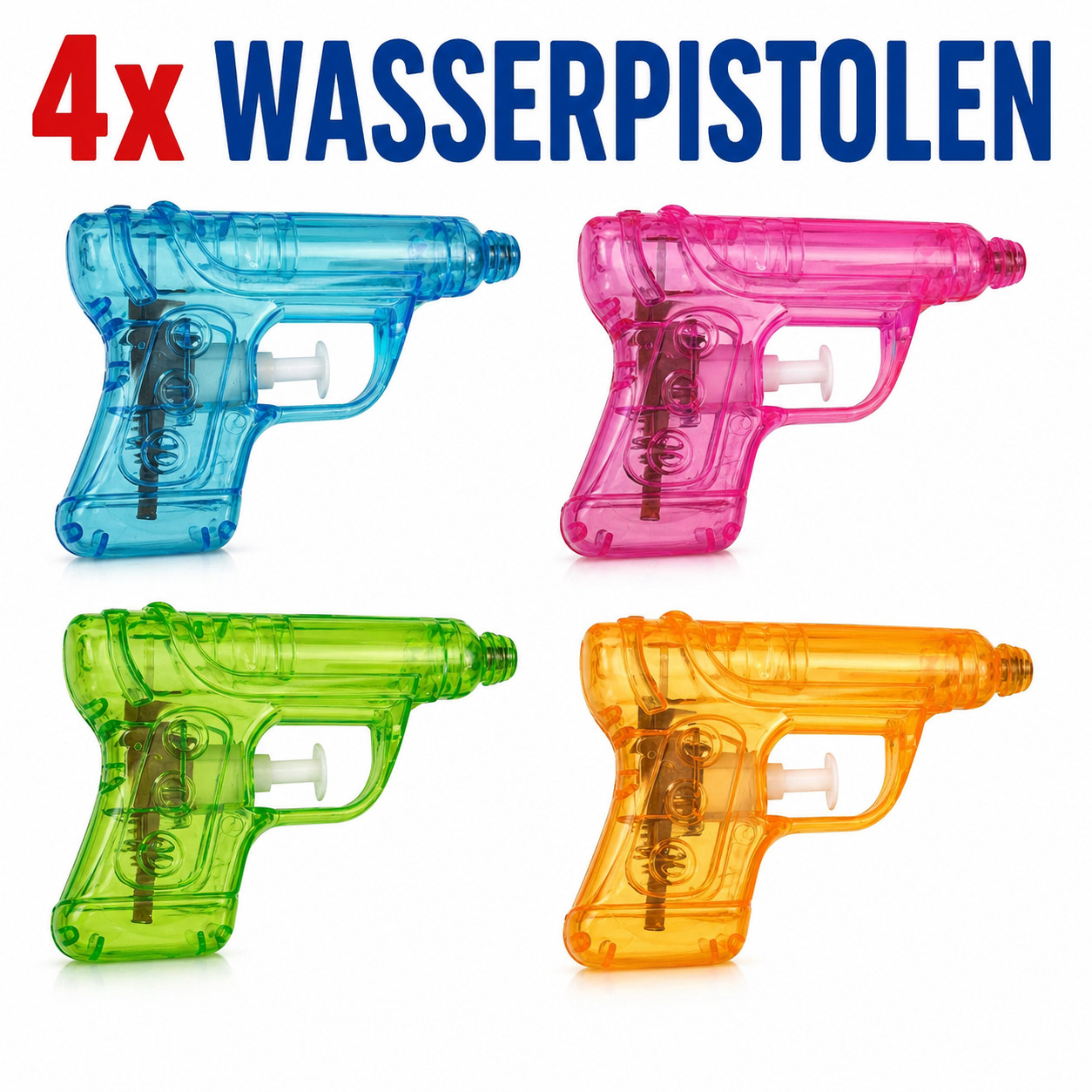 Wasserpistole Spritzpistole Outdoor Spielzeug Sommer Kinder Set 4x Sommer NEU