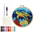Punch Needle Kit Turtle Pattern Stitching Punch Embroidery Kit Tool Set