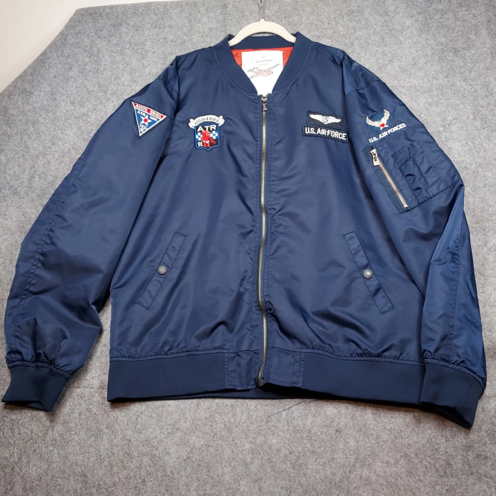 ASSTSERIES MILITARE Bomber Jacket 2XL US Air Force MA-1 Patches Grant Heights - product detail image 2