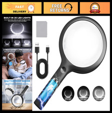 30X Handheld Magnifying Glass with Light - 4....