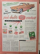  1955 Dreft laundry detergent pink Ford Thunderbird car vintage Ad
