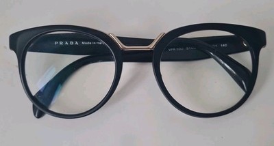 PRADA Brillengestell VPR 03U 1AB-101 51[]22, schwarz, seitlich floral