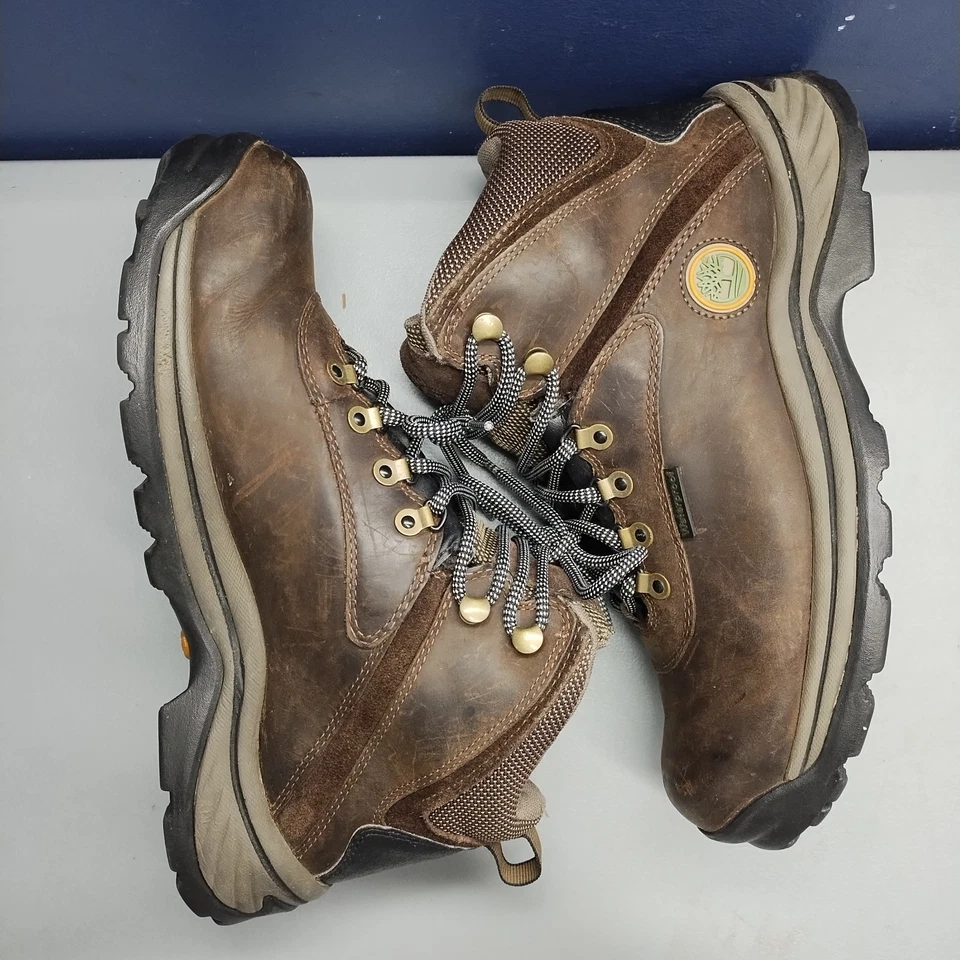 Timberland Ledge Mid Botas de Senderismo para Hombres EE. UU. 9.5 Marrón Negro Impermeable Con Cordones Foto 3 de 4