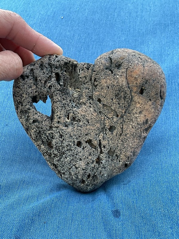 Heart Rock Naturally Shaped With Hole Valentine Love Wedding Large