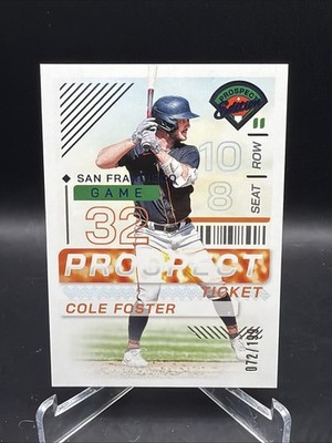 Cole Foster 2024 Panini Prospect Edition #94 Blue Foil 072/199 - SF Giants