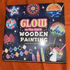 Glow In The Dark Wooden Painting. Complete Craft Kit