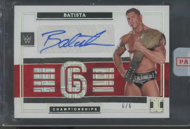 2022 Impeccable WWE Wrestling Championships Batista AUTO 6/6