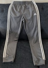 Adidas Track Pants Youth Girls Size XL- Gray/White Active Wear