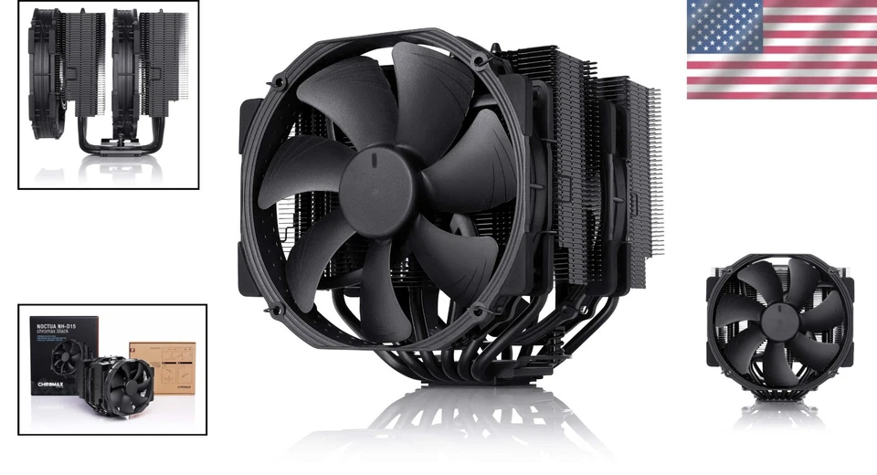 NH-D15 chromax.Black Dual-Tower CPU Cooler - Whisper Quiet 140mm Efficiency - Image 2 of 4