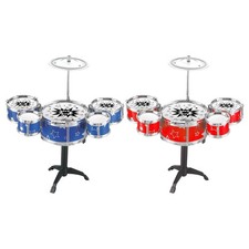 Child Jazz Drum Set Playset Music Instruments Mini Drum Set Musical Toy Portable